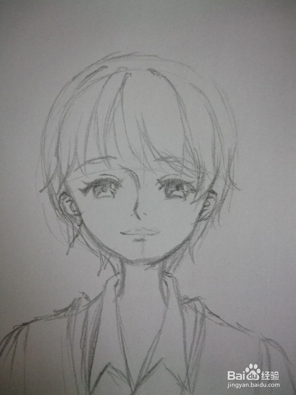 动漫男孩子头发画法