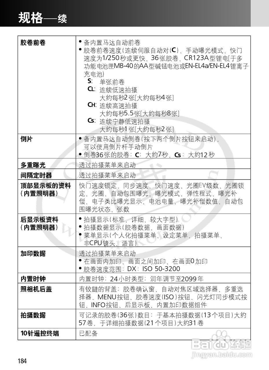 尼康F6数码相机使用说明书:[19]