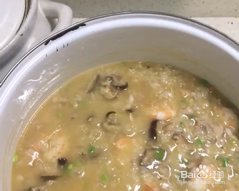 忍不住流口水的海虾杂粮粥