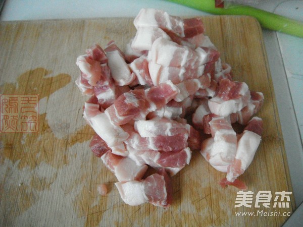五花肉烧干豆角