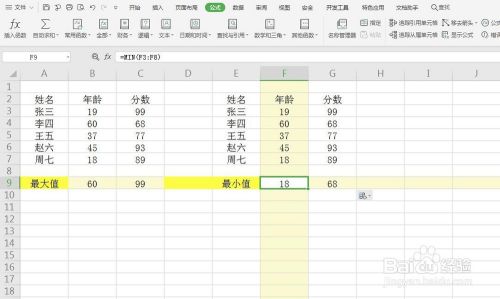 WPS如何快速筛选出数据的最大最小值