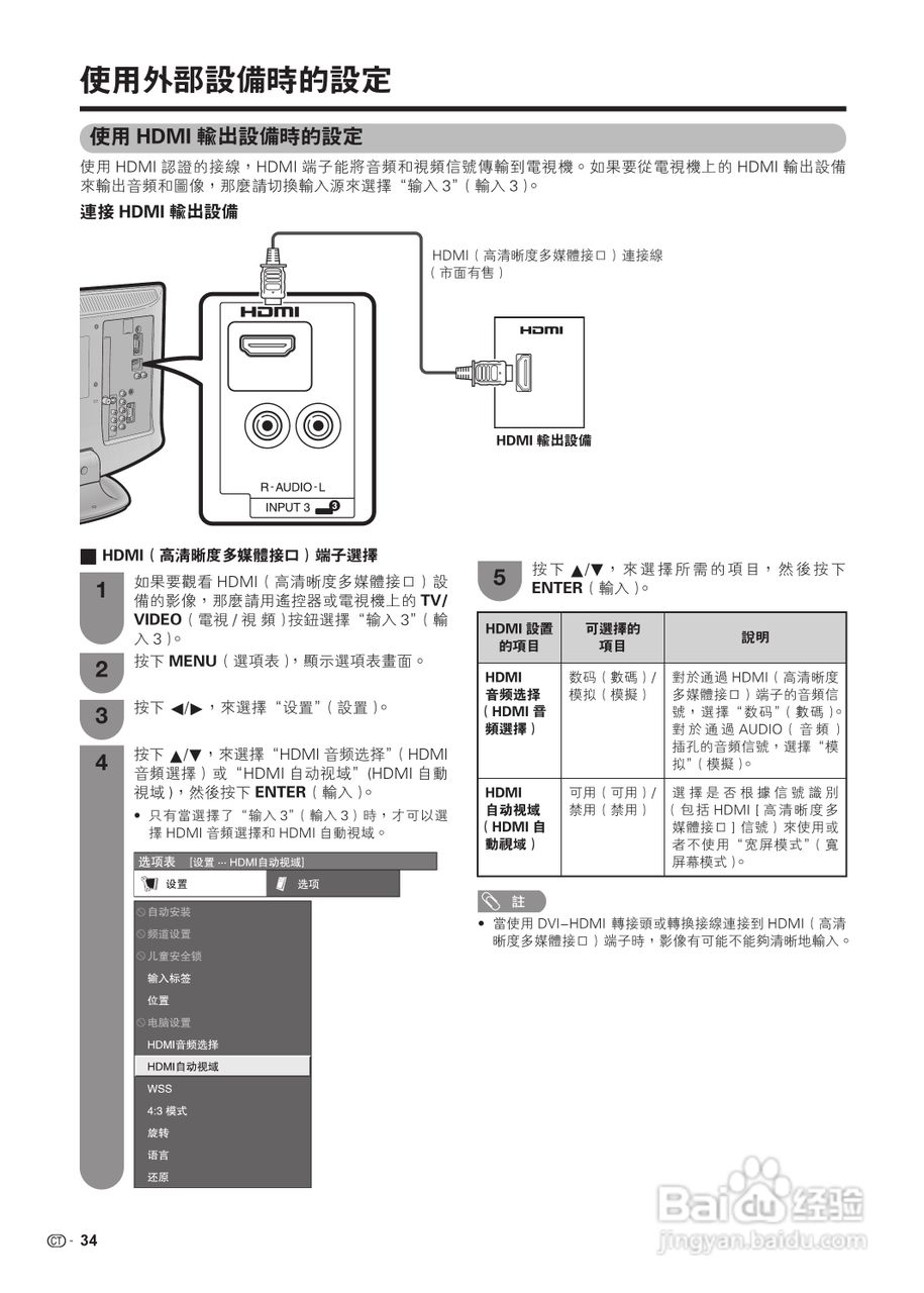 声宝LC-19A35H-BK型液晶电视机说明书:[4]