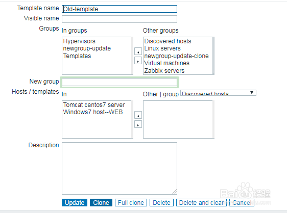 如何在zabbix的web管理中克隆模板？