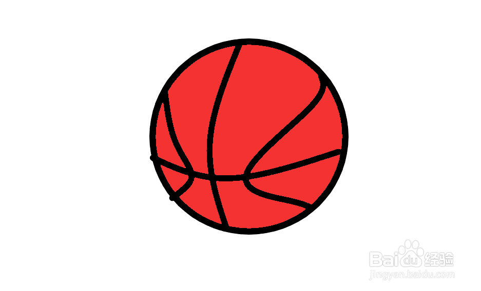如何用画图工具画篮球