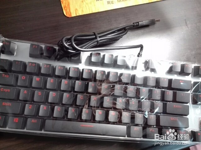雷柏(Rapoo)V500合金板机械键盘茶轴开箱晒物