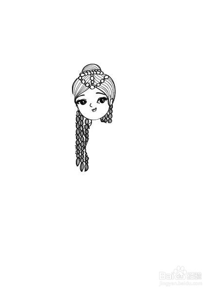 藏族姑娘的画法