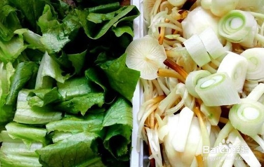 金针菇油麦菜的做法