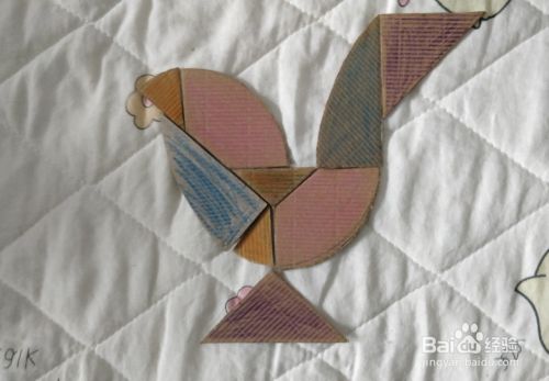 用蛋形九巧板怎么拼一只站着的水鸟?