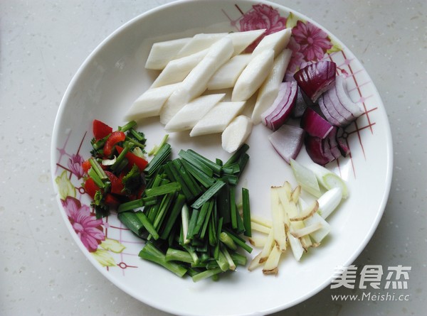 山药炒贻贝的做法