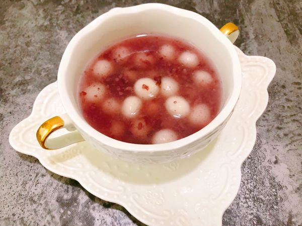 紫米酒酿小丸子