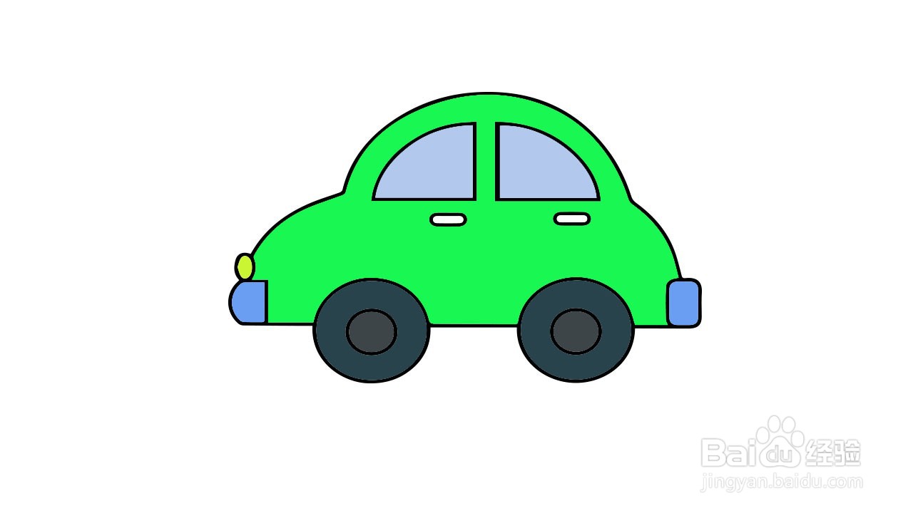 甲壳虫汽车简笔画