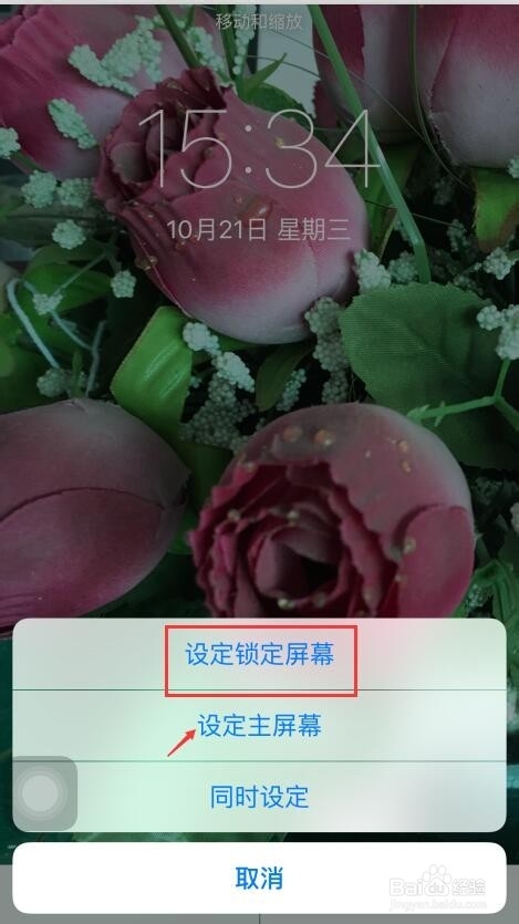 苹果6s怎么把动态照片设为桌面/手机屏幕
