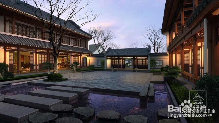 古建筑效果图的空间环境具有哪些美学思想?