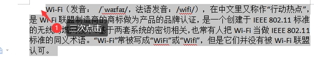 word选择文本的多种方法