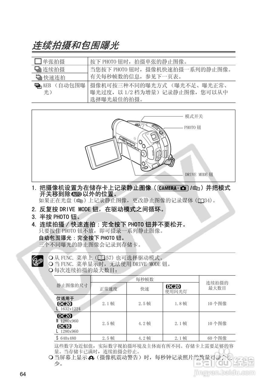 佳能DC20码摄像机使用说明书:[7]