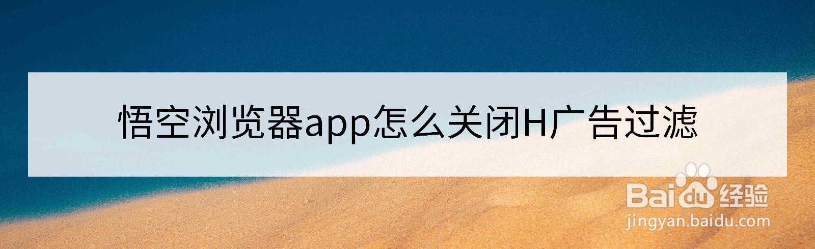 <b>悟空浏览器app怎么关闭H广告过滤</b>