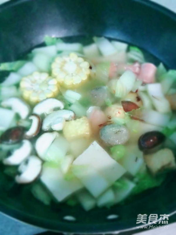 白菜烩丸子的做法