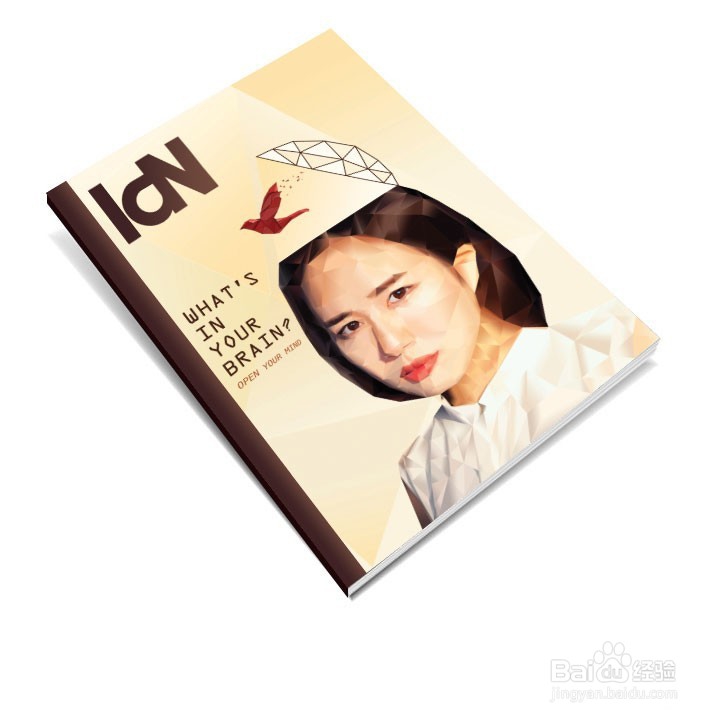 AI配合ps制作多边形几何人像的教程