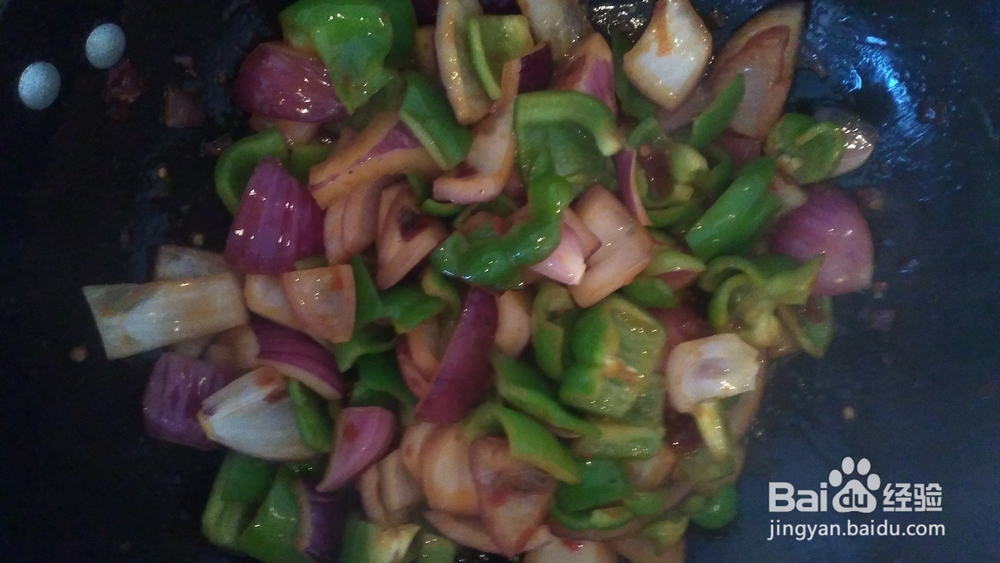 素菜青椒炒洋葱