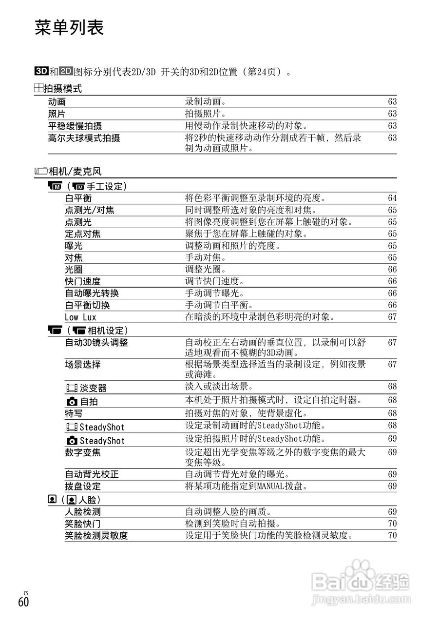 HXR-NX3D1C NXCAM 3D 手持式摄录一体机操作手册:[6]