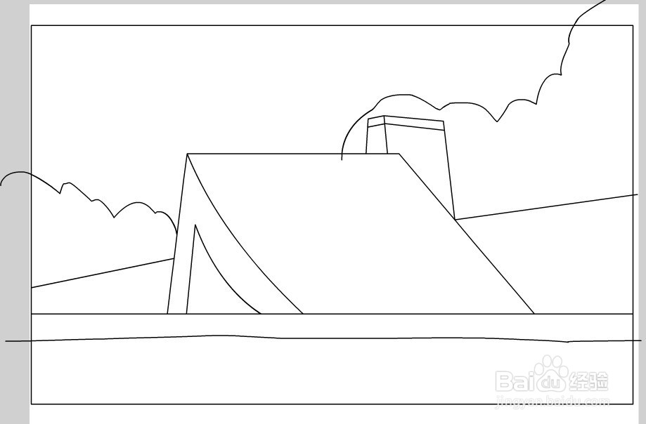 flash绘制一个落地房子场景