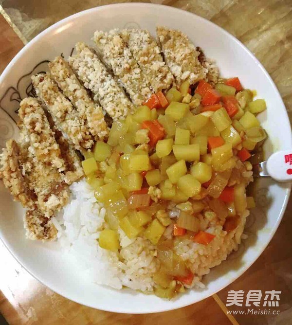 咖喱猪排饭的做法