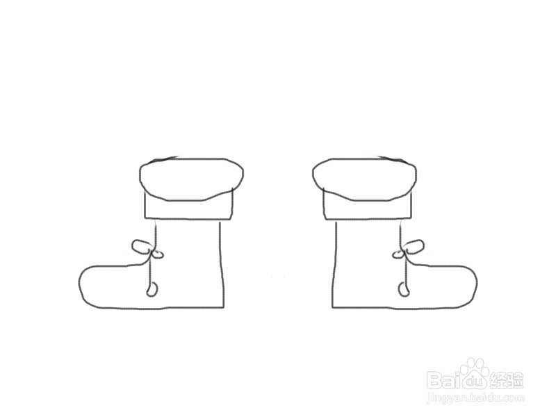 手绘涂鸦系列之怎样画圣诞靴子