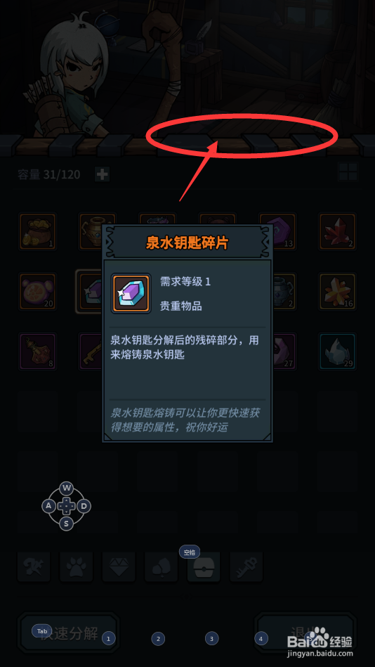 怎样在提灯与地下城中查询泉水钥匙碎片的详情
