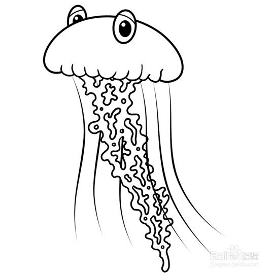 如何画一只卡通水母——加菲的吃货生活
