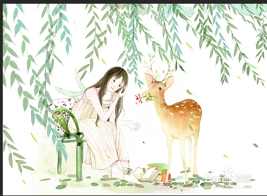 ps软件入门-ps中插画快速提取线稿