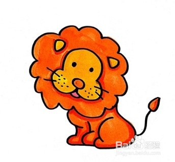 伴儿成长简笔画系列-狮子怎么画简单又可爱