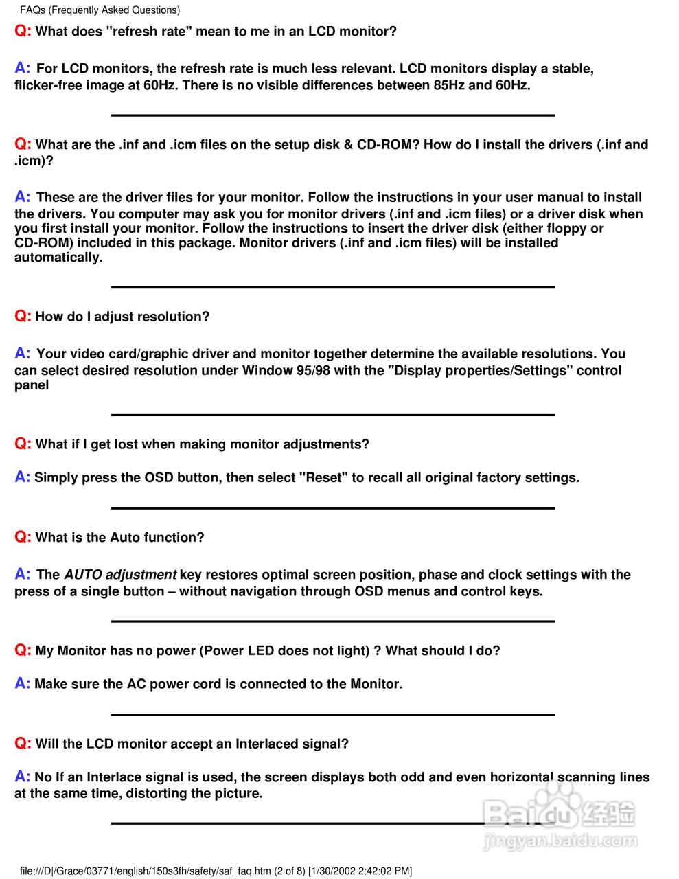 飞利浦150S3H彩显用户手册:[3]