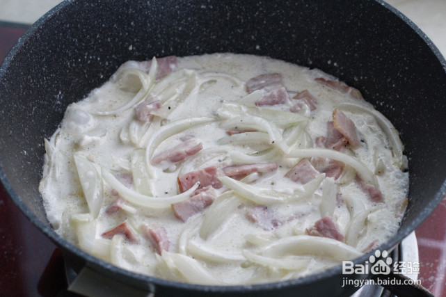 培根奶油芝士意面的做法