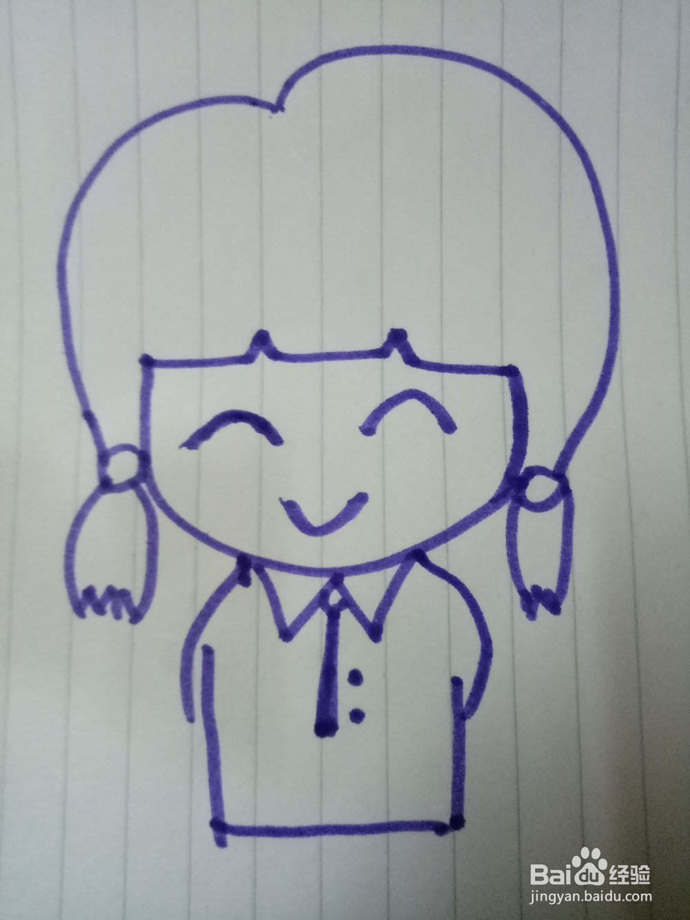 如何画出可爱的小姑娘