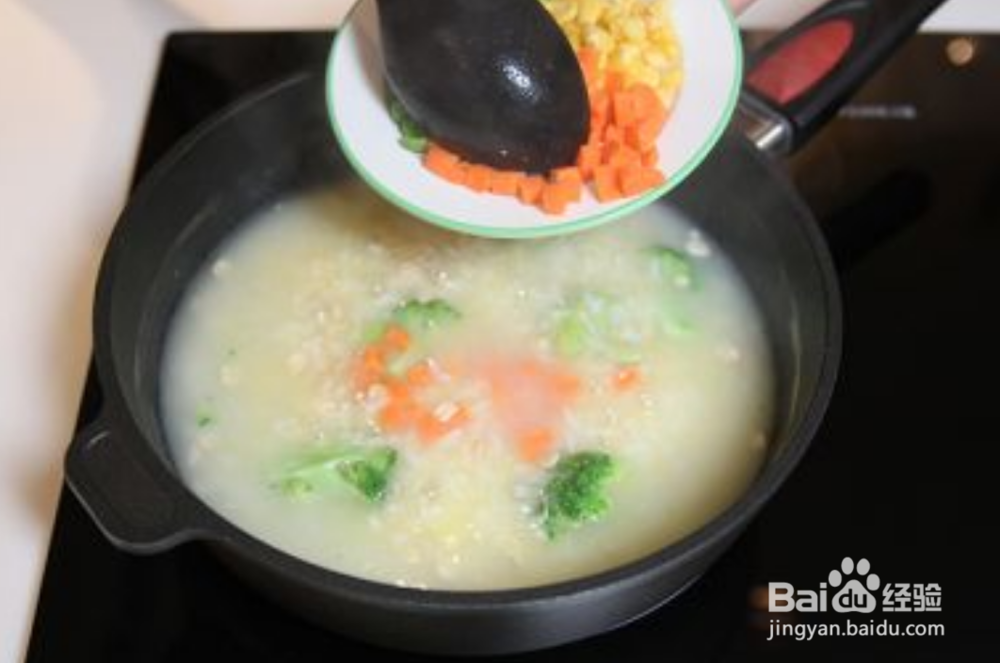 蔬菜玉米麦片粥