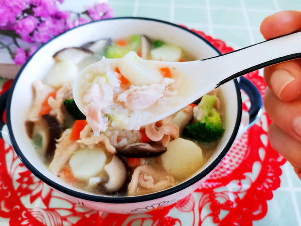 山药鸡肉蔬菜粥