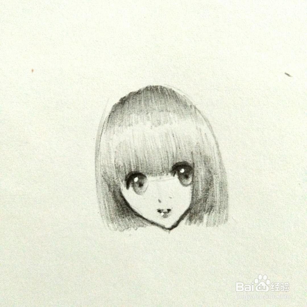 如何画一个卡通女孩头像