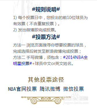 如何为2014年NBA全明星投票