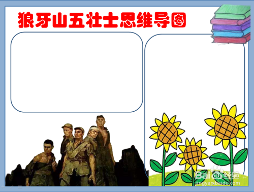狼牙山五壮士思维导图手抄报