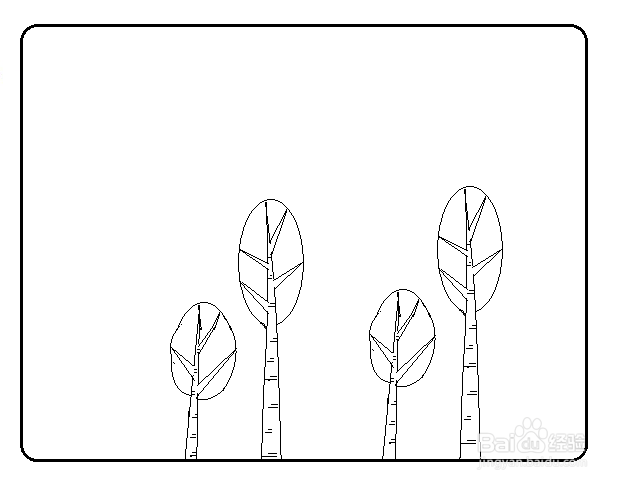四颗树简笔画