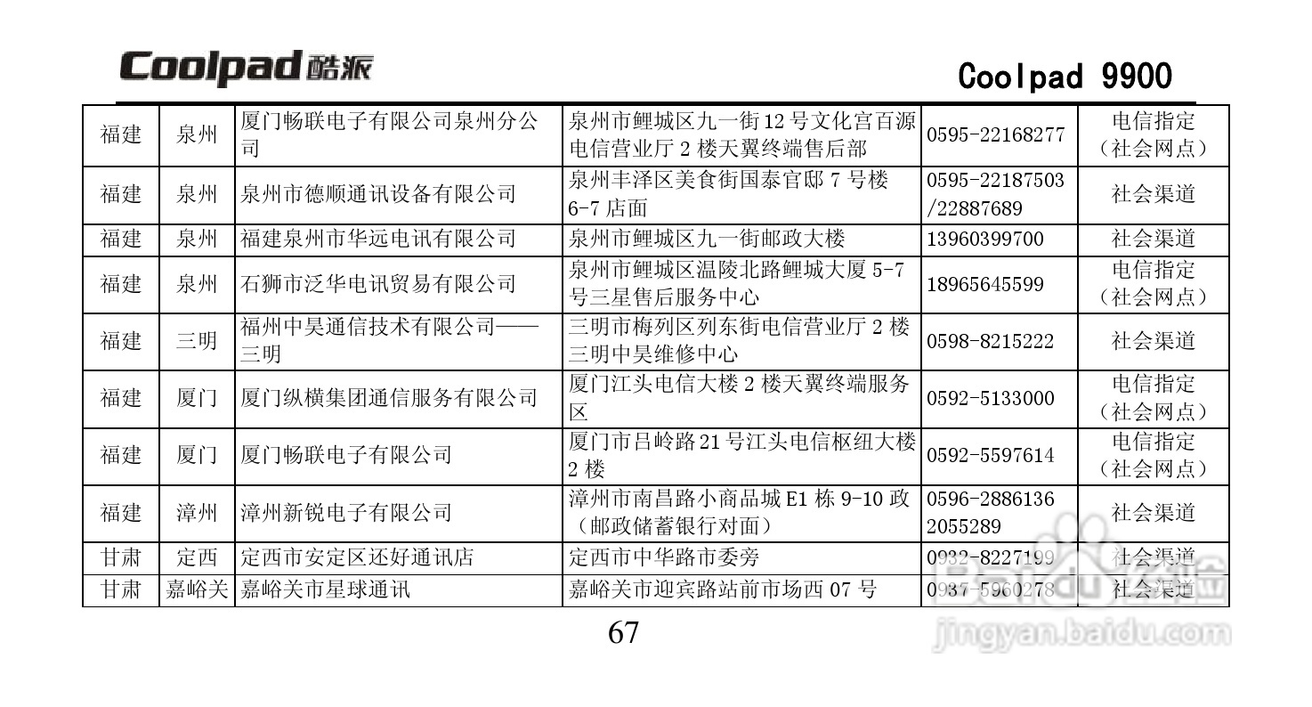 酷派Coolpad 9900手机使用说明书:[8]