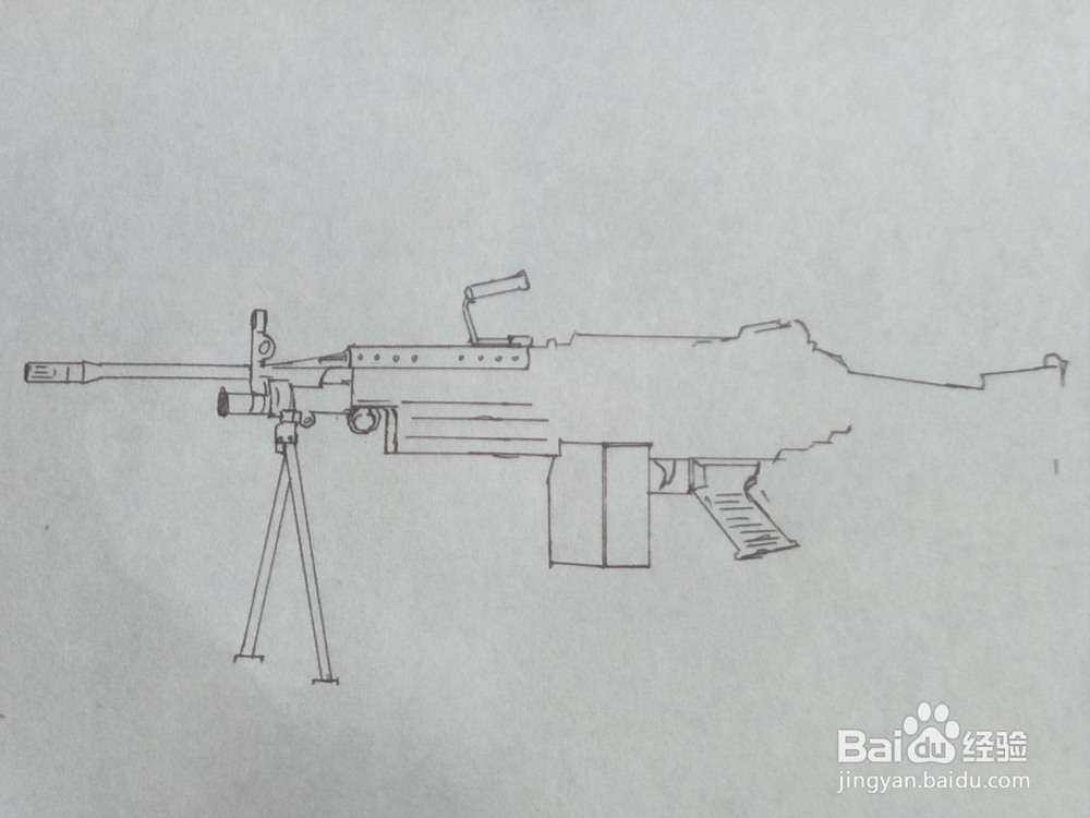 m249轻机枪图片怎么画