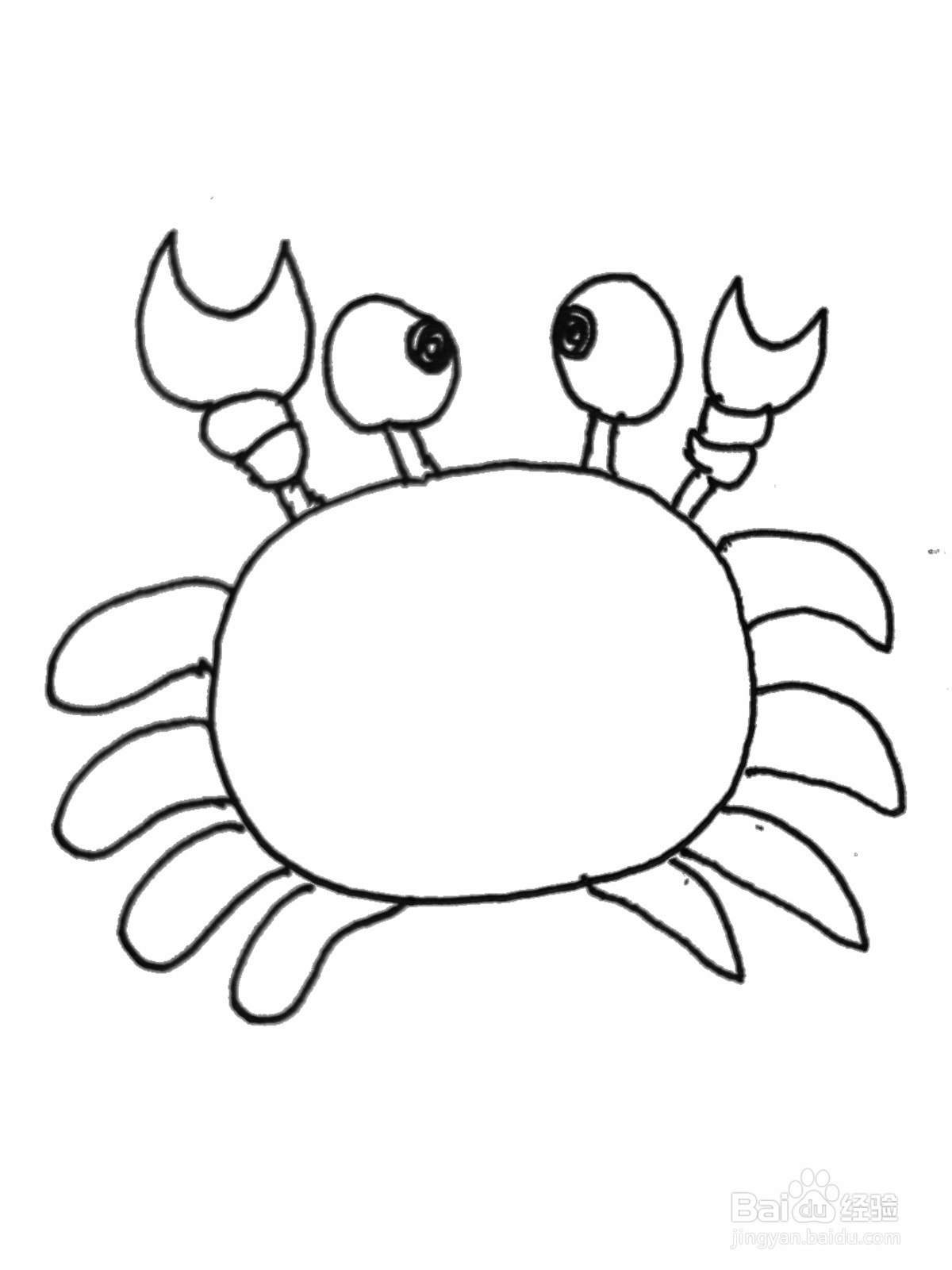 简笔画小螃蟹的画法图片
