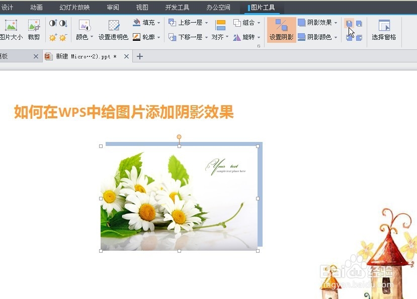 WPS中如何给图片添加阴影效果