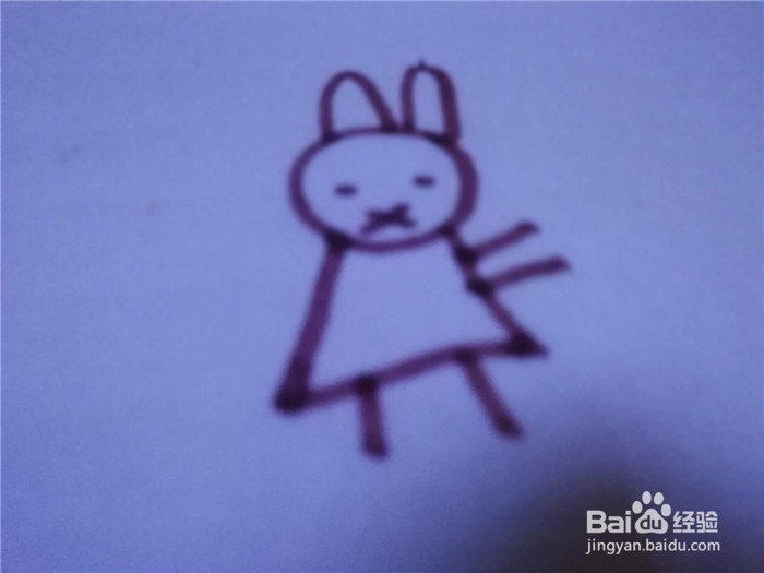 怎么样用简笔画画简单的兔子