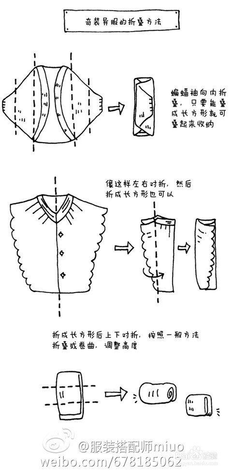 教你折叠各种衣物,节省衣橱空间!