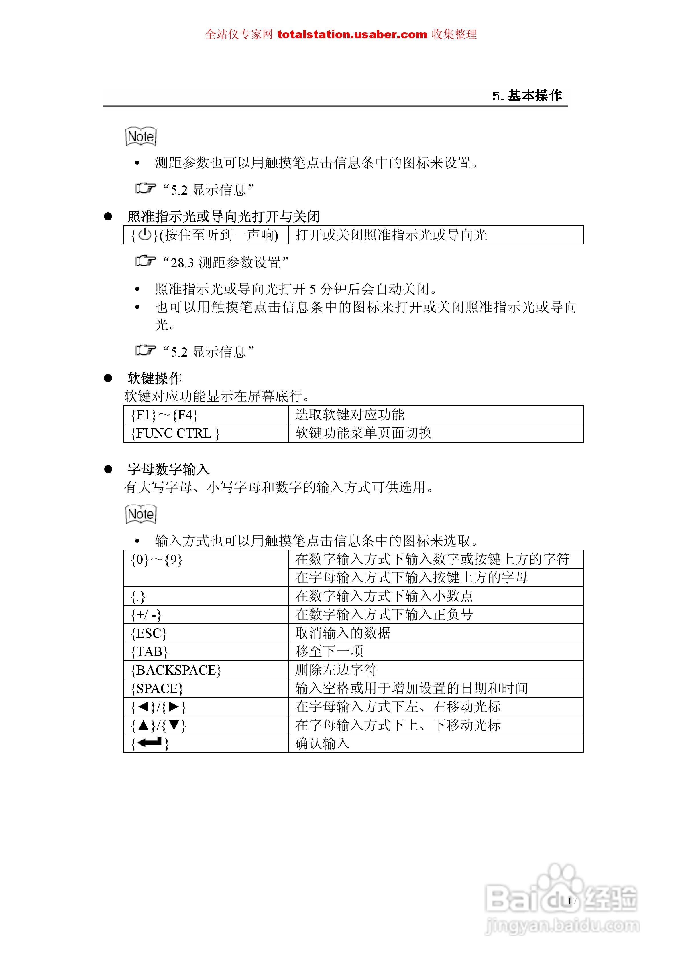 索佳SET1X电子全站仪使用说明书:[3]