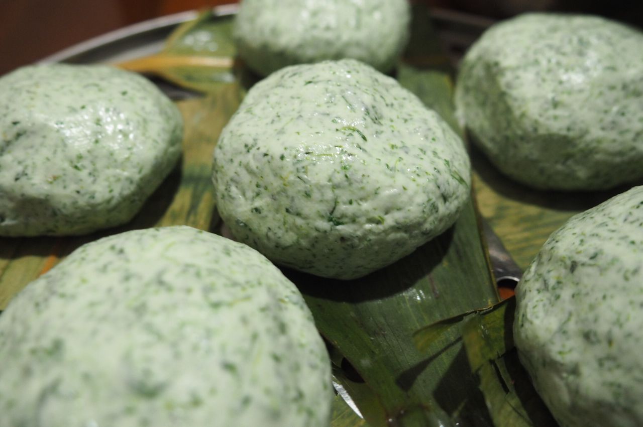 童年的味道—艾草青团,白糖花生芝麻馅