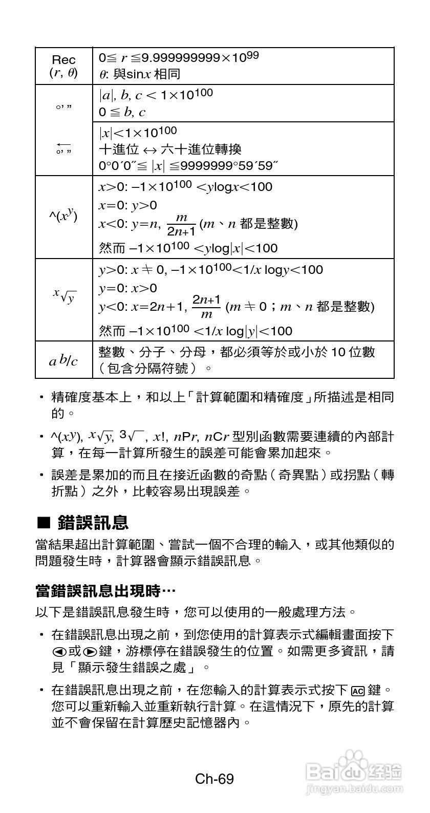 Casio FX-570ES型科学计算器说明书:[8]