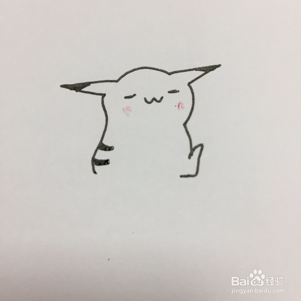 皮卡丘的简笔画